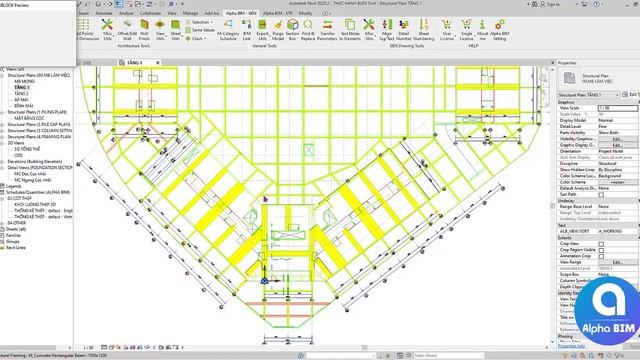 Tự động dựng Dầm từ bản vẽ AutoCAD | Create multi Beam from AutoCAD | Revit Plugin смотреть онлайн