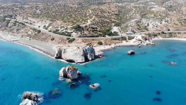 The Rock of Aphrodite and the beach of Aphrodite, Cyprus смотреть онлайн