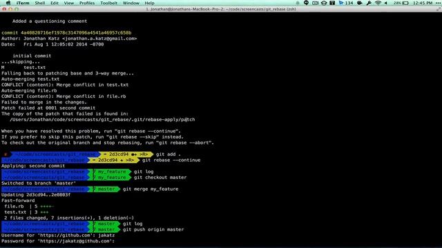 100 Days of Coding - Day 4 - git rebase смотреть онлайн