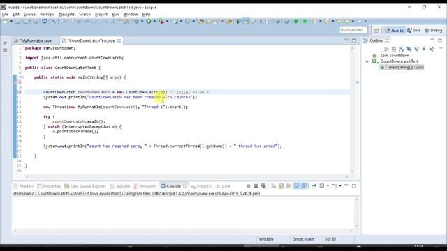 CountdownLatch Basics in java смотреть онлайн