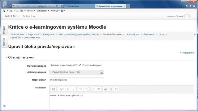 LMS Moodle - Test - Pravda / nepravda (6. část) смотреть онлайн