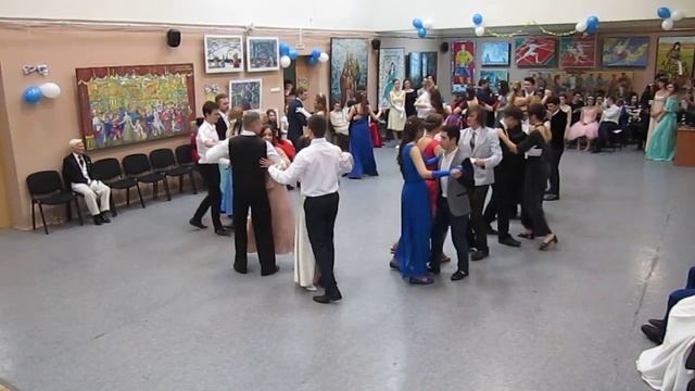 Английский медленный вальс.Новогодний студенческий бал РГУ им. А.Н. Косыгина 24.12.16 г. смотреть онлайн