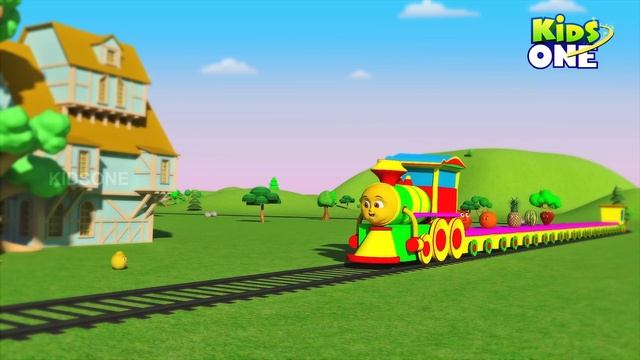 Fruit Train | फल ट्रेन | बच्चों के लिए सीखना | Learn Fruits Names for Children | KidsOne Hindi смотреть онлайн