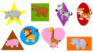 Английский для детей: ИГРА ДЛЯ ДЕТЕЙ - назови животное и фигуру на английском языке. Game in English