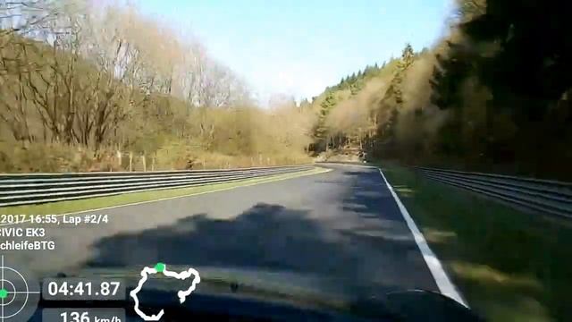 09.04.2017 Nürburgring Nordschleife Honda Civic EK3 Lap 2