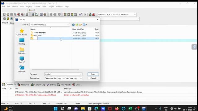 error id returned 1 exit status in dev c++|fixed this error| смотреть онлайн