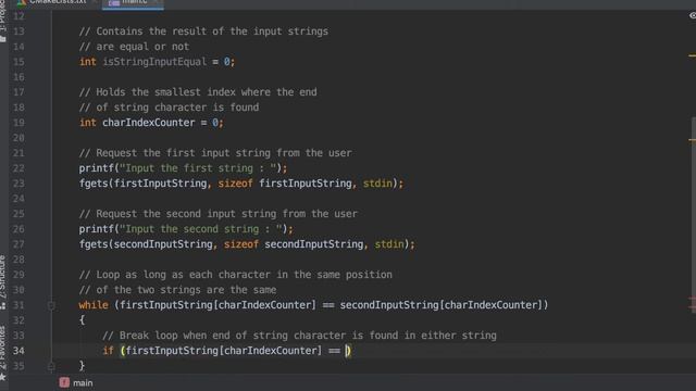 C Strings 6: Compare two strings without using the string library function [C Programming] смотреть онлайн