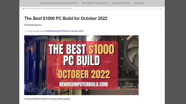 The Best $1000 PC Build for Gaming - October 2022 смотреть онлайн