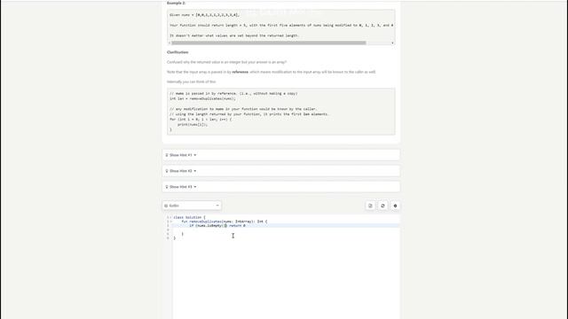 Remove Duplicates from Sorted Array (LeetCode) смотреть онлайн