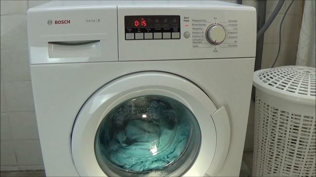 BOSCH WAB28220 Washing Machine Rinse And Spin Wash Program, Test Example Movie 261