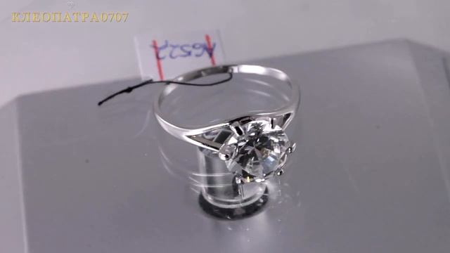 Кольцо с фианитом покрытое платиной смотреть онлайн