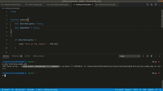 Php 8 - Trailing Comma In The Function And Closure Parameter смотреть онлайн