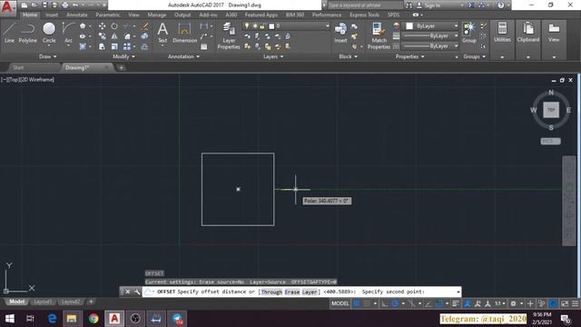 AUTOCAD 16-DARS. OFFSET. смотреть онлайн