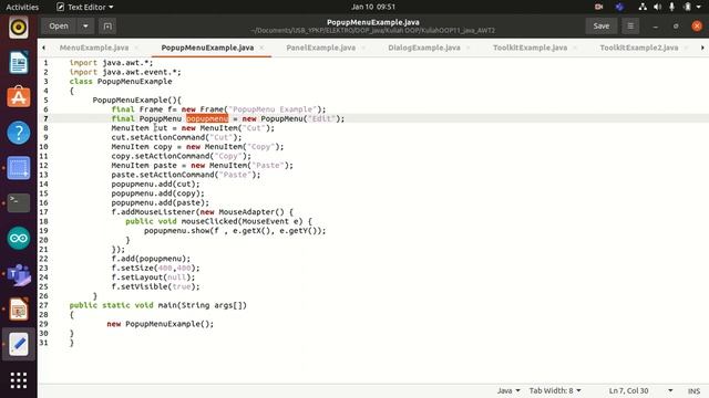 j12.11 Pengenalan menu panel pada paket java AWT смотреть онлайн