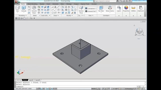 AUTOCAD 3D, How to drawing base plate typical 8, autocad | rvmags смотреть онлайн