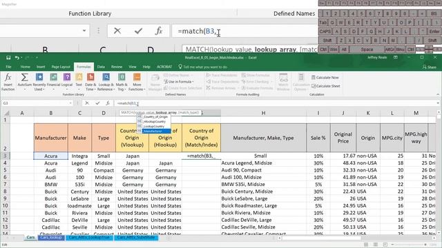 Real Excel Skills 205 Using formuals MATCH & INDEX смотреть онлайн
