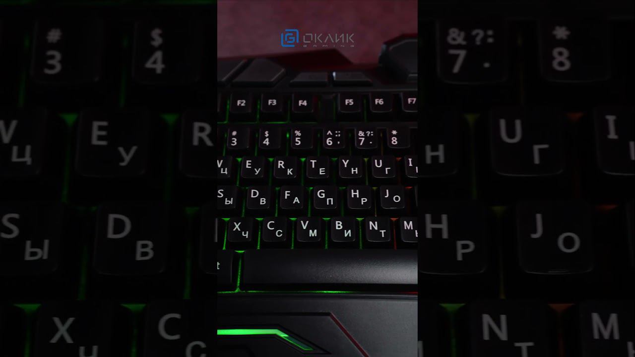 1061657 Keyboard Оклик 700G Dynasty black USB Multimedia for gamer LED смотреть онлайн