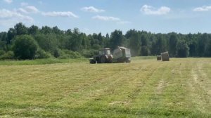 Лето 2021. Заготавливаем сено Пресс-подборщиком Claas Variant 280 в паре с МТЗ 80.!