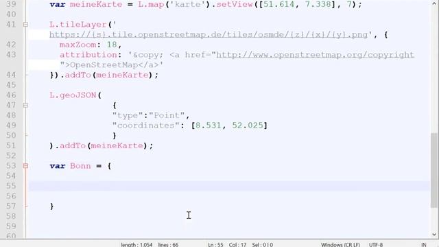 Leaflet Tutorial #16- GeoJSON-Datei einbinden - L.geoJSON (deutsch) смотреть онлайн