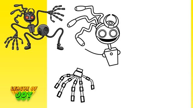 How to DRAW ROBOT MOMMY LONG LEGS - Project: Playtime [ Poppy Playtime ] смотреть онлайн