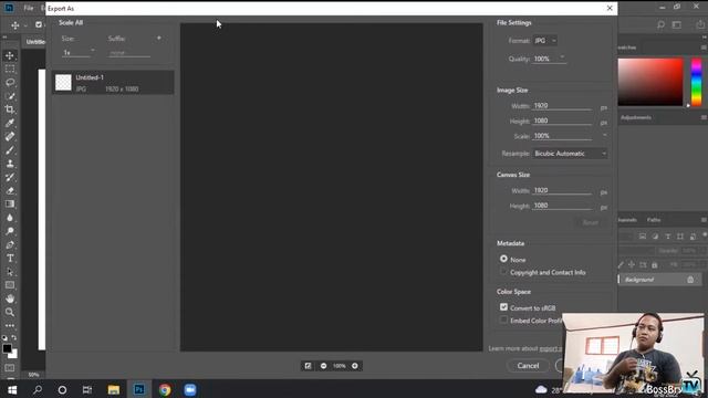 Fix photoshop Export as, convert in to JPG Not working, as per subscriber request # bossbrytv смотреть онлайн