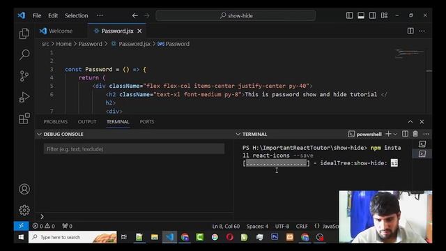 How to create a SHOW/HIDE Password TextField in React JS смотреть онлайн
