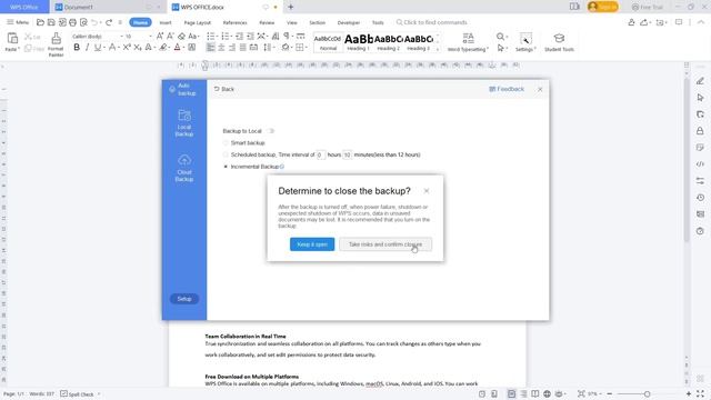 WPS Office Word How To Turn Off Autosave