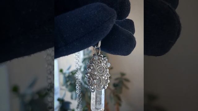 Кулон кристалл с камнем горный хрусталь "Clear vision". смотреть онлайн