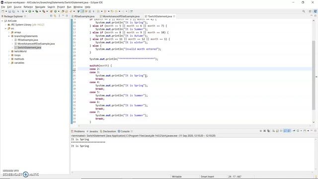 Java - Switch Statement смотреть онлайн