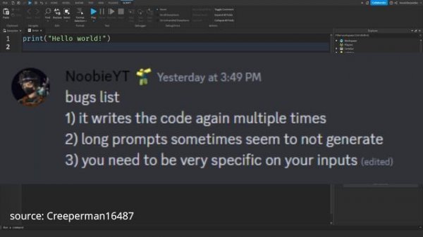 [DESC!] How to ENABLE and USE AI CODE COMPLETION & MATERIAL GENERATOR [GENERATIVE AI] in ROBLOX