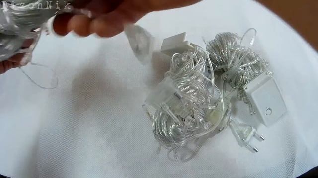 Обзор 3-х новогодних гирлянд 100 шт. лампочек 10 метров | 3 цвета с фичером | смотреть онлайн