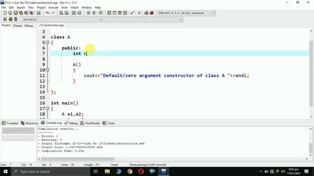 Default Constructor and Parameterized Constructor in C++ Program [HINDI/URDU] смотреть онлайн