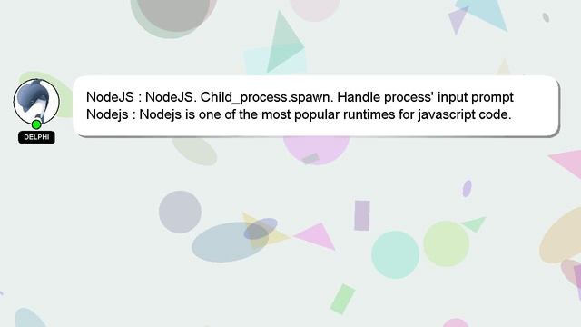NodeJS : NodeJS. Child_process.spawn. Handle process' input prompt смотреть онлайн