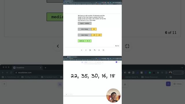 Educative.io Day 29: Find Median from a Data Stream | Two Heaps Pattern смотреть онлайн