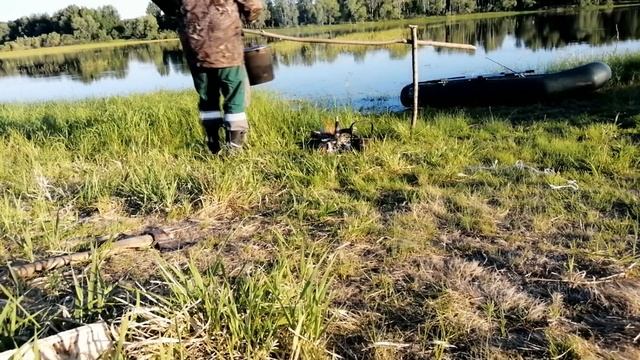 Уха на костре/Рыбалка с ночёвкой/Истории из жизни у костра.