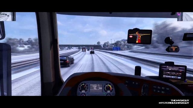 Euro Truck Simulator 2 - Mercedes Actros 1846 - Timelapse Stuttgart to Chemnitz смотреть онлайн