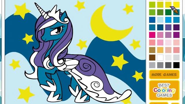 My Little Pony Princess Luna (Май литл пони раскраска: Принцесса Луна) - прохождение игры смотреть онлайн