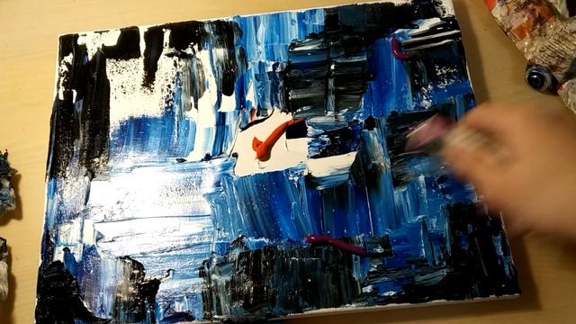 Простая абстрактная живопись. Абстракция маслом. / Easy Abstract Painting