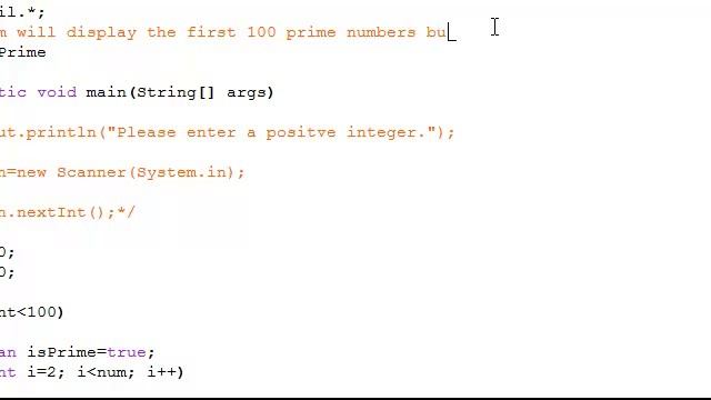 Creating a Java Prime number method смотреть онлайн