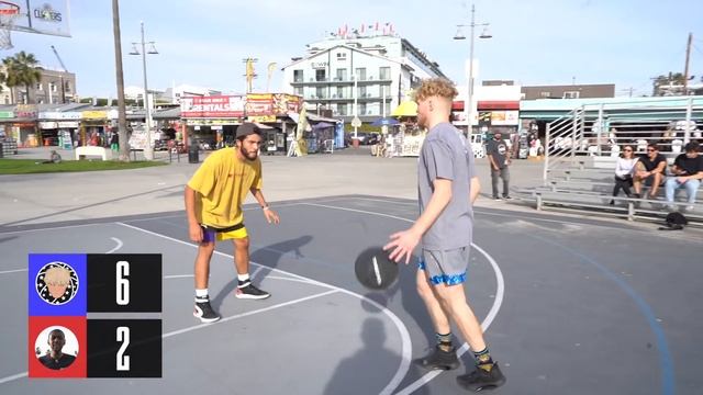 Trash Talker Gets HEATED After I Did This... 2v2 Basketball At Venice Beach! смотреть онлайн