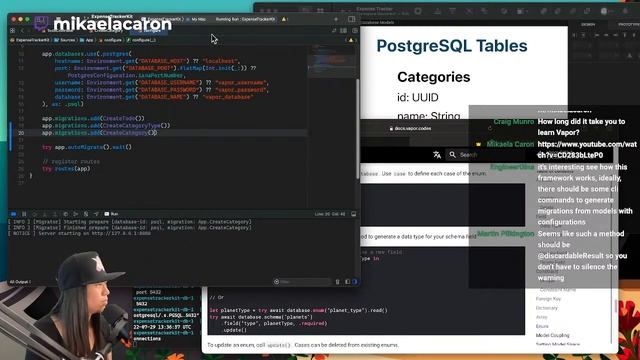 04 Expense Tracker - Creating Migrations with Vapor | Building in Public Livestream | Mikaela Caron смотреть онлайн