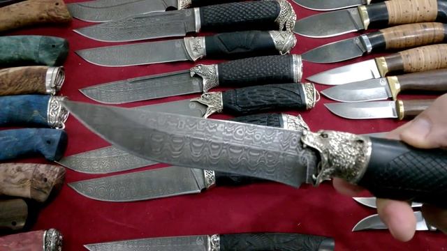 Ножи с резьбой по дереву на выставке. смотреть онлайн