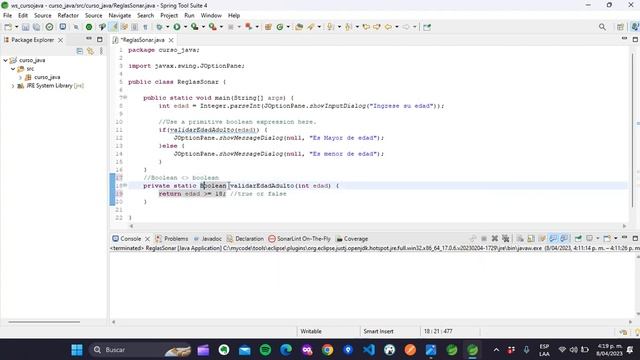 Solución (FIX): Sonar - Java: Use a primitive boolean expression here смотреть онлайн