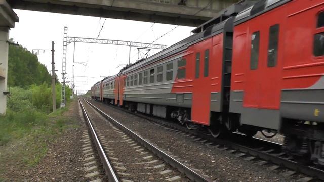 Электропоезд ЭД4М-0421 перегон Михнево - Барыбино смотреть онлайн