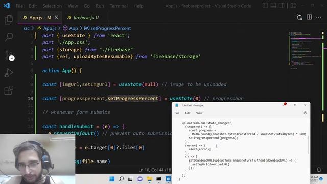 React.js Project to Upload Files to Firebase v9 Cloud Storage in Browser Using Javascript смотреть онлайн