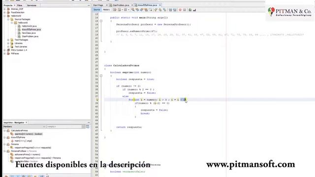Ejercicio Resuelto JAVA - Numeros Primos con BigInt - Pitmansoft смотреть онлайн