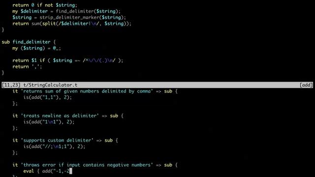 String Calculator TDD Kata done in Perl (Second try) смотреть онлайн