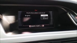 Audi A4 B8 - How to activate Audi Drive Select