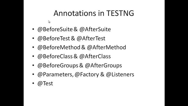 TESTNG Annotations смотреть онлайн