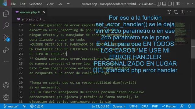 Errores en PHP | PHP Error Reporting - set_error_handler() en PHP (parte 4) смотреть онлайн